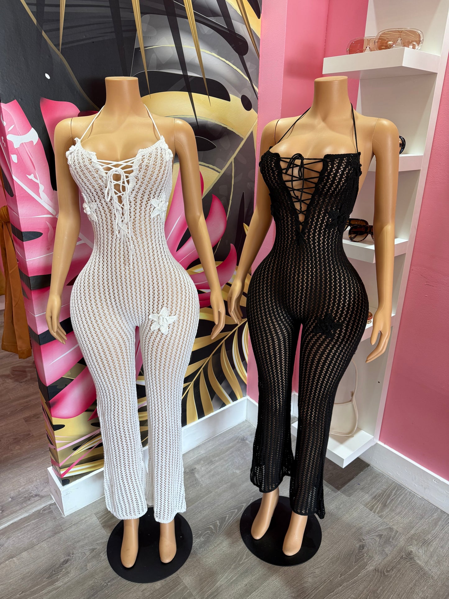 Floral Crochet Jumpsuit